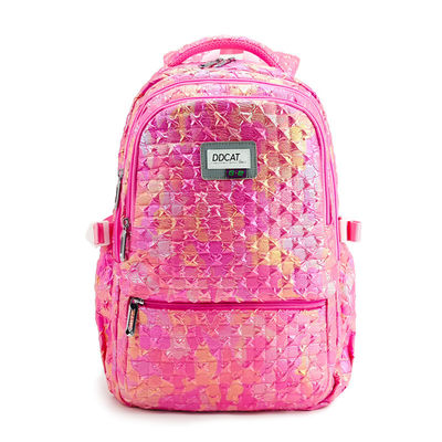 Tas sekolah poliester ringan ransel untuk perjalanan olahraga kasual