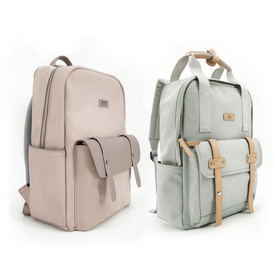 210D Polyester Tote Tas ransel Dengan Zipper Penutupan Tali Adjustable