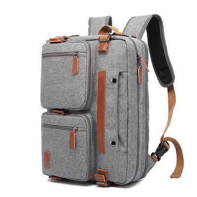 Grey 3 In 1 Travel briefcase ransel dengan 210D poliester Lining