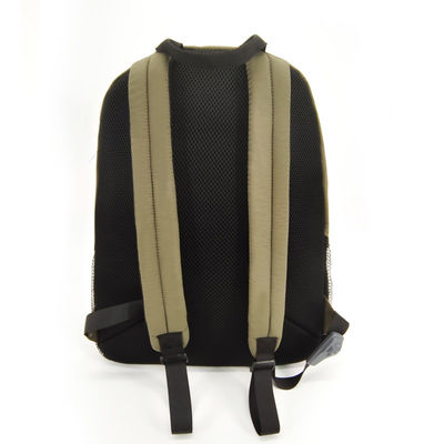 Tas ransel olahraga nilon tahan air hijau untuk hiking di luar ruangan