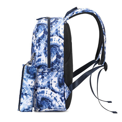 Tas ransel biru 3 dalam 1 Tas ransel sekolah remaja dengan pencetakan digital