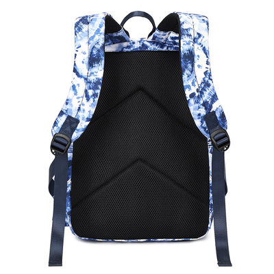 Tas ransel biru 3 dalam 1 Tas ransel sekolah remaja dengan pencetakan digital