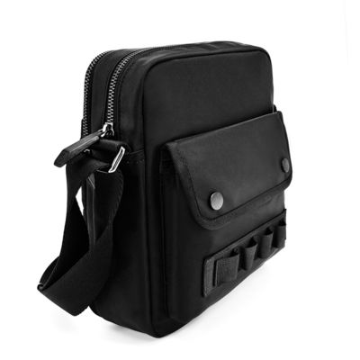 Travel Small Black Crossbody Bag Perpendicular dengan Handle Panjang OEM