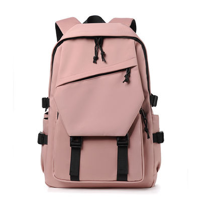 Tas ransel sekolah multifungsi tas ransel bahan nilon lembut dengan ritsleting