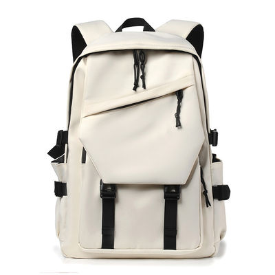 Tas ransel sekolah multifungsi tas ransel bahan nilon lembut dengan ritsleting