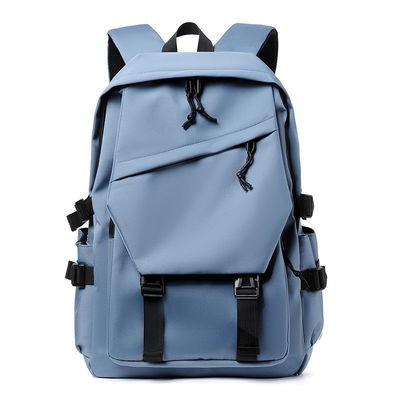 Tas ransel sekolah multifungsi tas ransel bahan nilon lembut dengan ritsleting