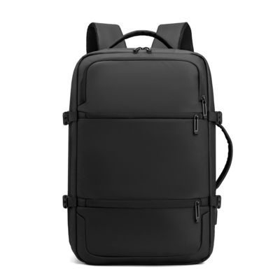 Tas Laptop Hitam yang disesuaikan Tas ransel dengan tutup ritsleting Ringan