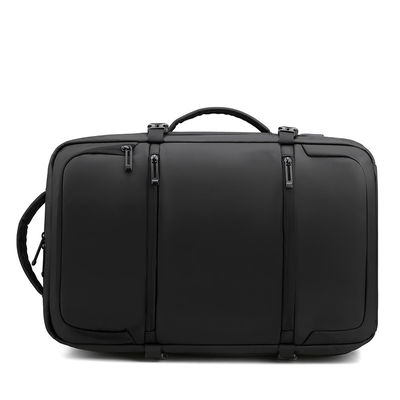 Tas Laptop Hitam yang disesuaikan Tas ransel dengan tutup ritsleting Ringan