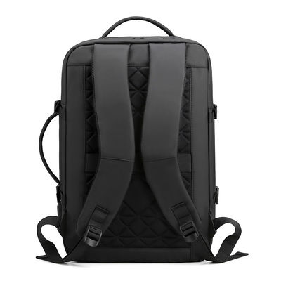Tas Laptop Hitam yang disesuaikan Tas ransel dengan tutup ritsleting Ringan