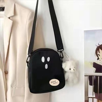 Wanita Tas Crossbody Belakang Cantik Warna Hitam Dengan Tali yang Bisa Disesuaikan