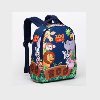 Kanvas tas ransel kecil modis dengan kunci ritsleting Multipurpose