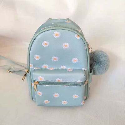 Tas Laptop Bergaya Biru Kecil Tas ransel Dengan Penutupan Zipper