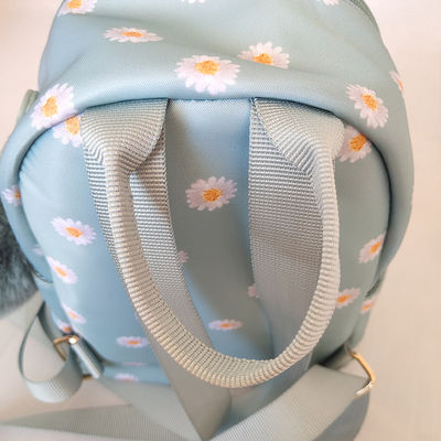 Tas Laptop Bergaya Biru Kecil Tas ransel Dengan Penutupan Zipper