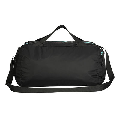 Tas Duffel Nylon yang Disesuaikan Warna Hitam Waterproof Dengan Lapisan Polyester