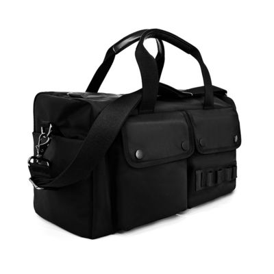 Tas Duffel Nylon Hitam yang Disesuaikan Tahan Air Multifungsi