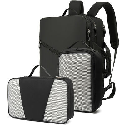 Tas Komputer Unisex Tas ransel Laptop Hitam Rucksack tahan air