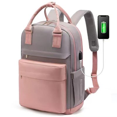Backpack Desain Bernapas Tas Sekolah Bahan Nylon Dengan Tali Pinggang ODM