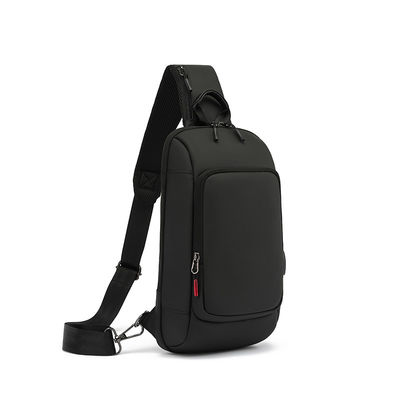 Black Casual Shoulder Crossbody Bags dengan Zipper Closure Polyester Lining