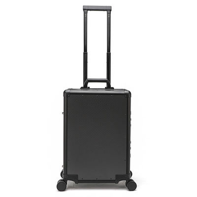 Unisex CFRP Travel Baggage Trolley Spinner Set koper aluminium
