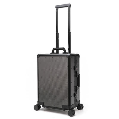 Unisex CFRP Travel Baggage Trolley Spinner Set koper aluminium