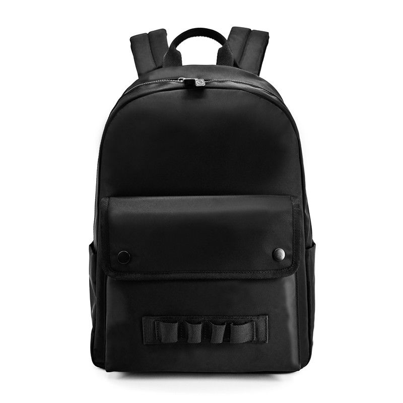 Unisex Tas ransel Nylon Ringan Ringan Hitam Warna OEM