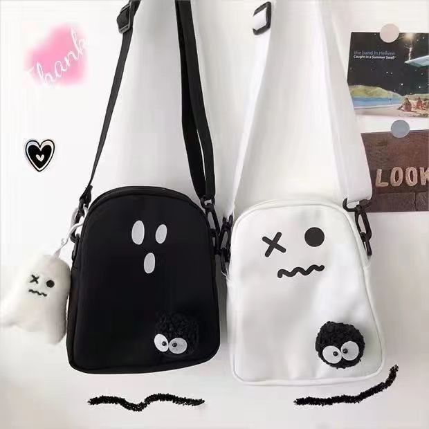 Wanita Tas Crossbody Belakang Cantik Warna Hitam Dengan Tali yang Bisa Disesuaikan