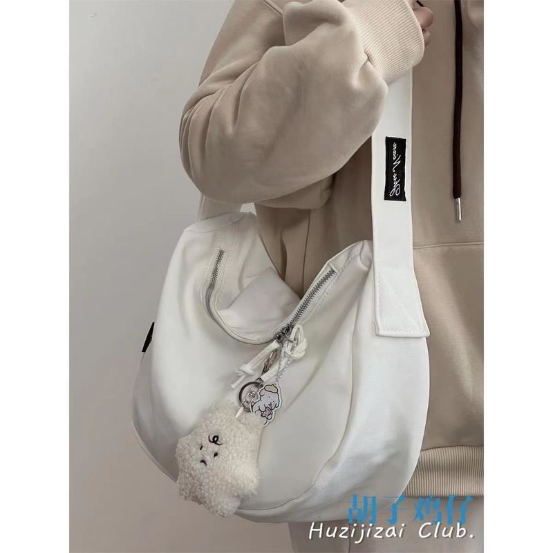 Kain Lining Casual Crossbody Bag Warna Putih Untuk Musim Panas