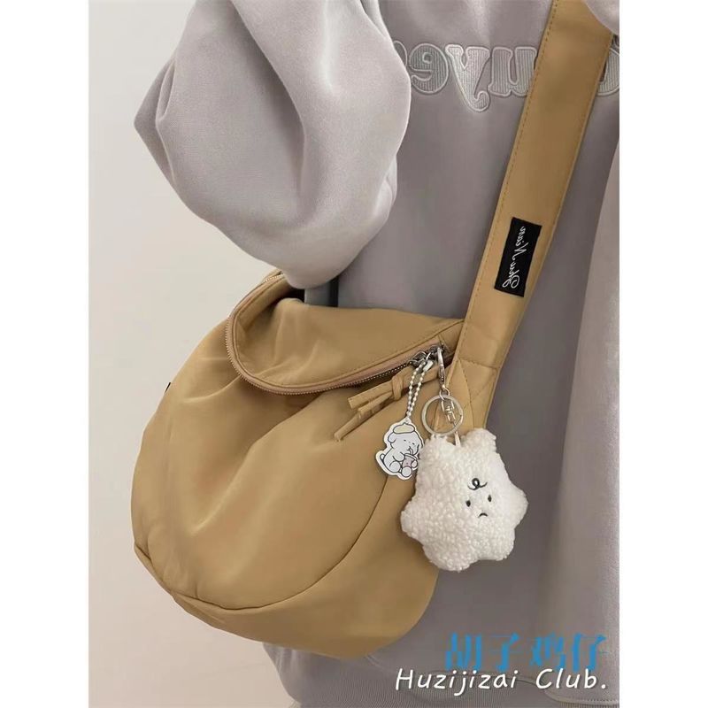 Multipurpose Shoulder Crossbody Bag Warna Kuning Merah Dengan Penutupan Zipper