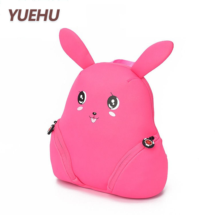 Pola yang solid Tas ransel mini modis, Tas ransel kelinci lucu Warna merah muda